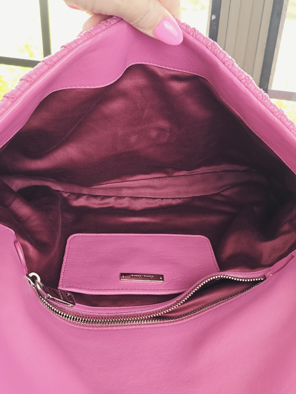Miu Miu Crystal‎ Matelasse Pink Nappa Leather Jeweled Shoulder Bag - Picture 10 of 16